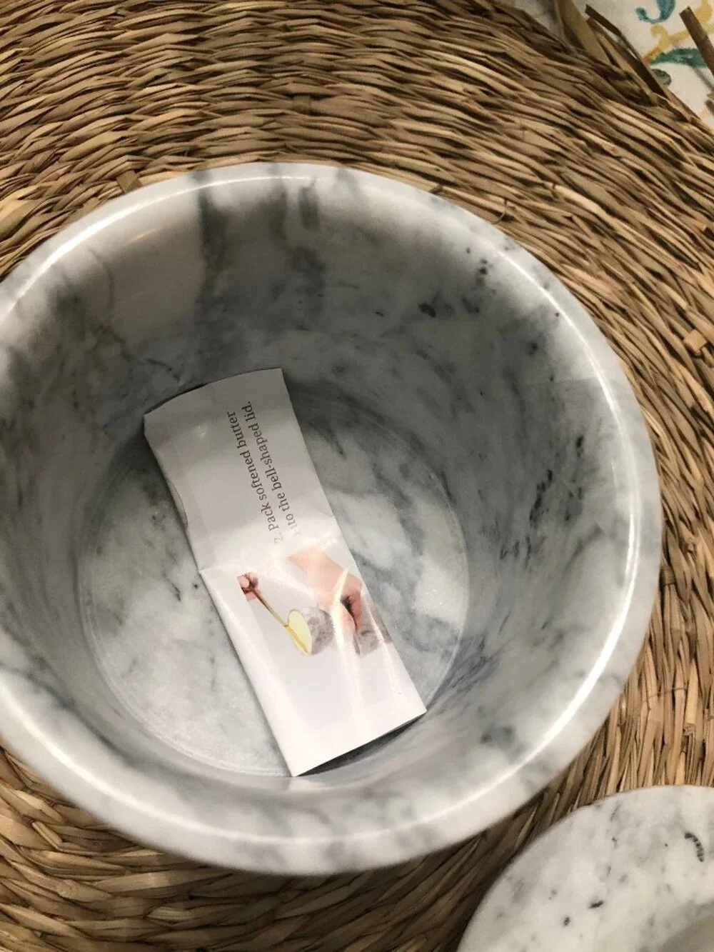 Marble Butter Crock/keeper